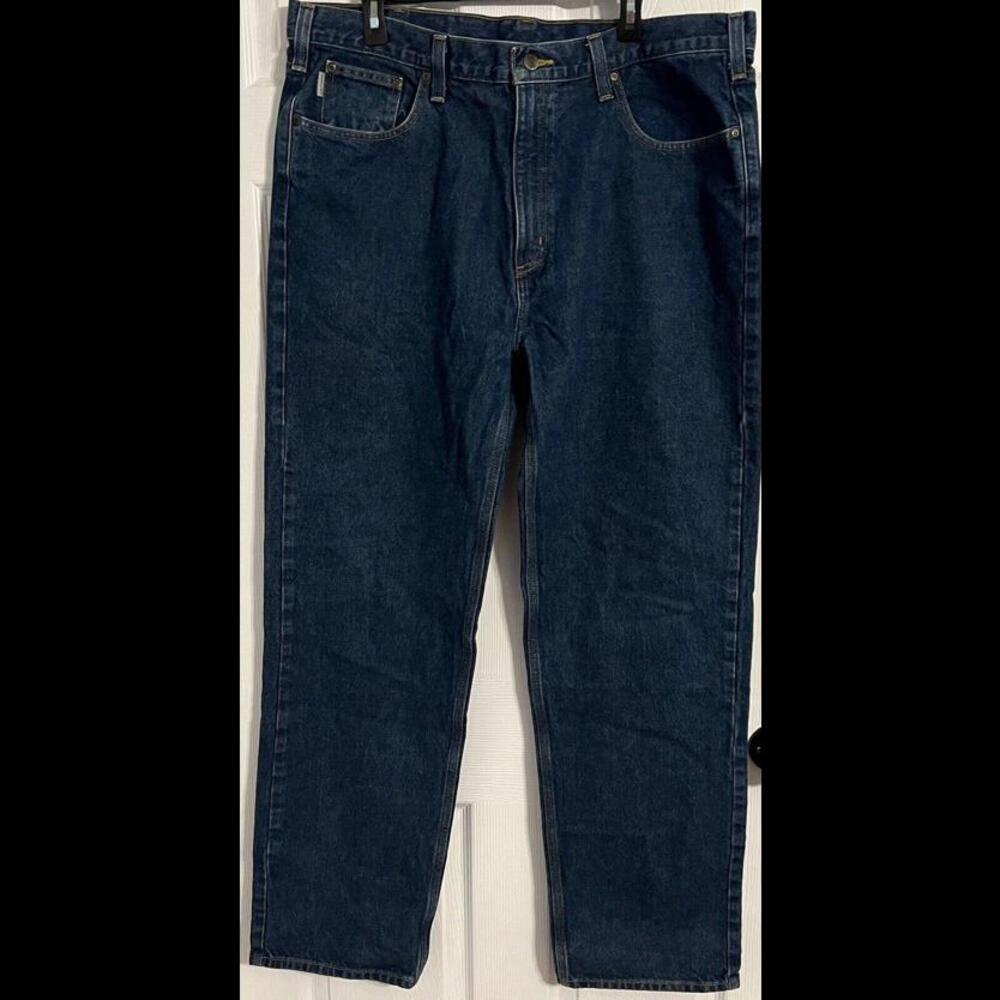 Carhartt Men’s Relaxed Fit Size 40x34 Dark Wash Jeans